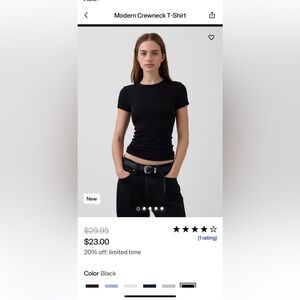 GAP Black Short Sleeve Tee